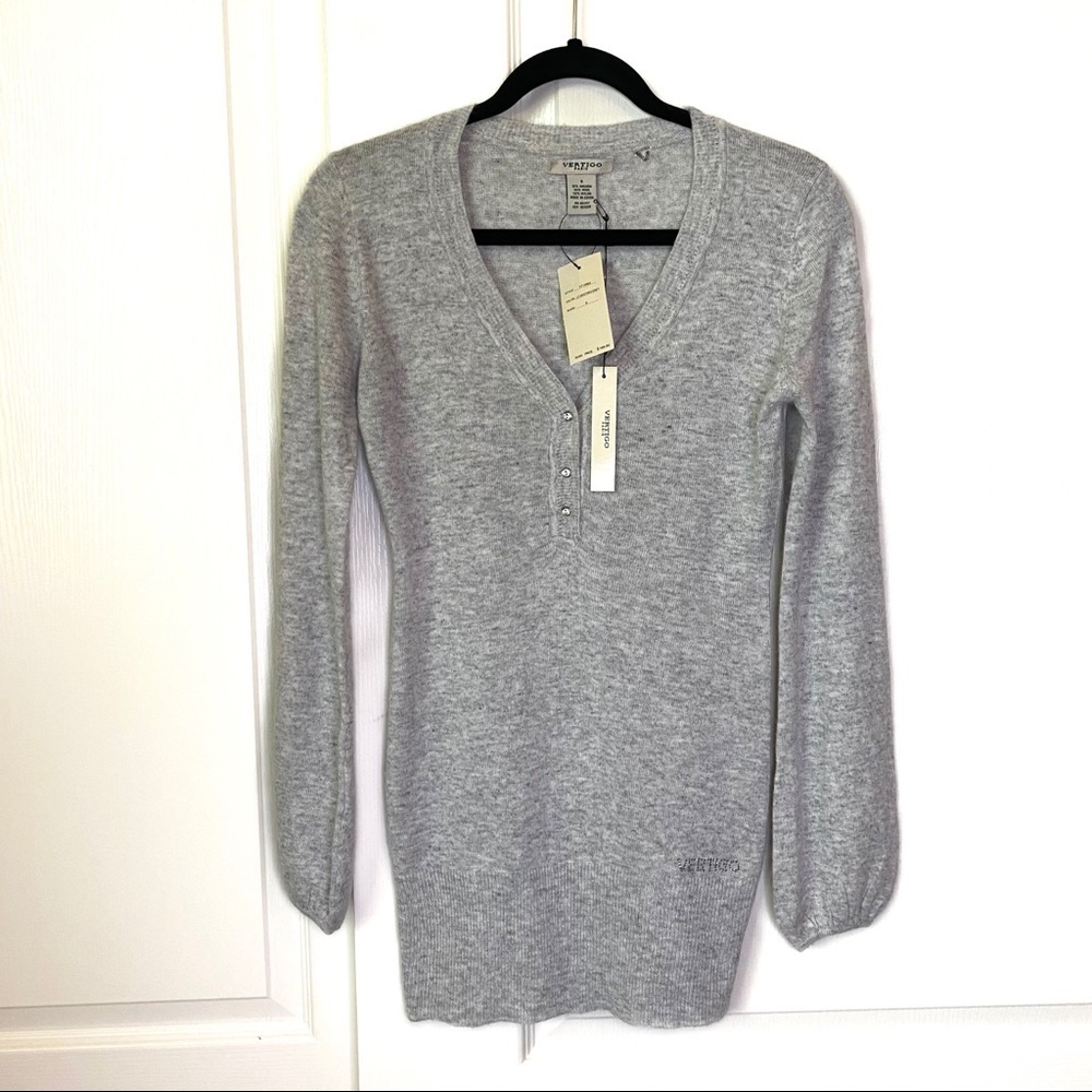 Vertigo Paris Wool Blend Button Front Sweater Small NWT